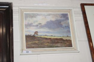 R. Woodard, oil on board rural heathland scene