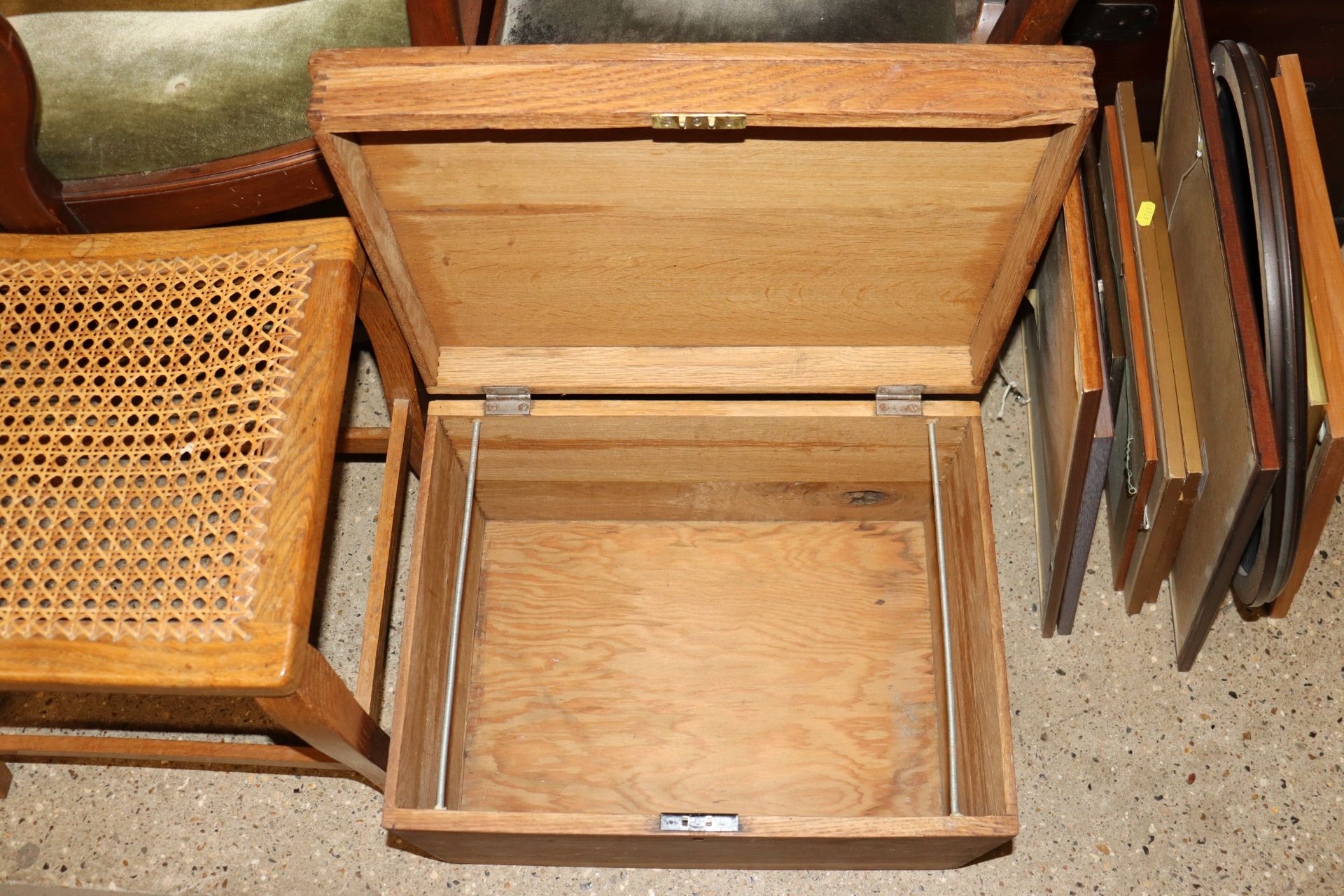 A cane seated chair; a cane seated dressing table - Image 2 of 2