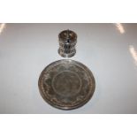 A Birks Sterling silver pierced pedestal dish, approx. 7.5oz (293gms); and a Burkes Sterling