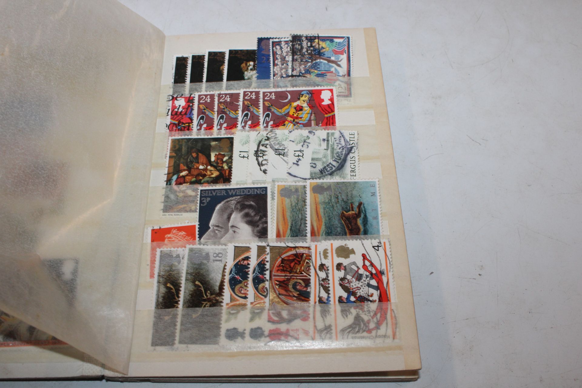 A box containing an album of stamps, various loose - Image 25 of 27