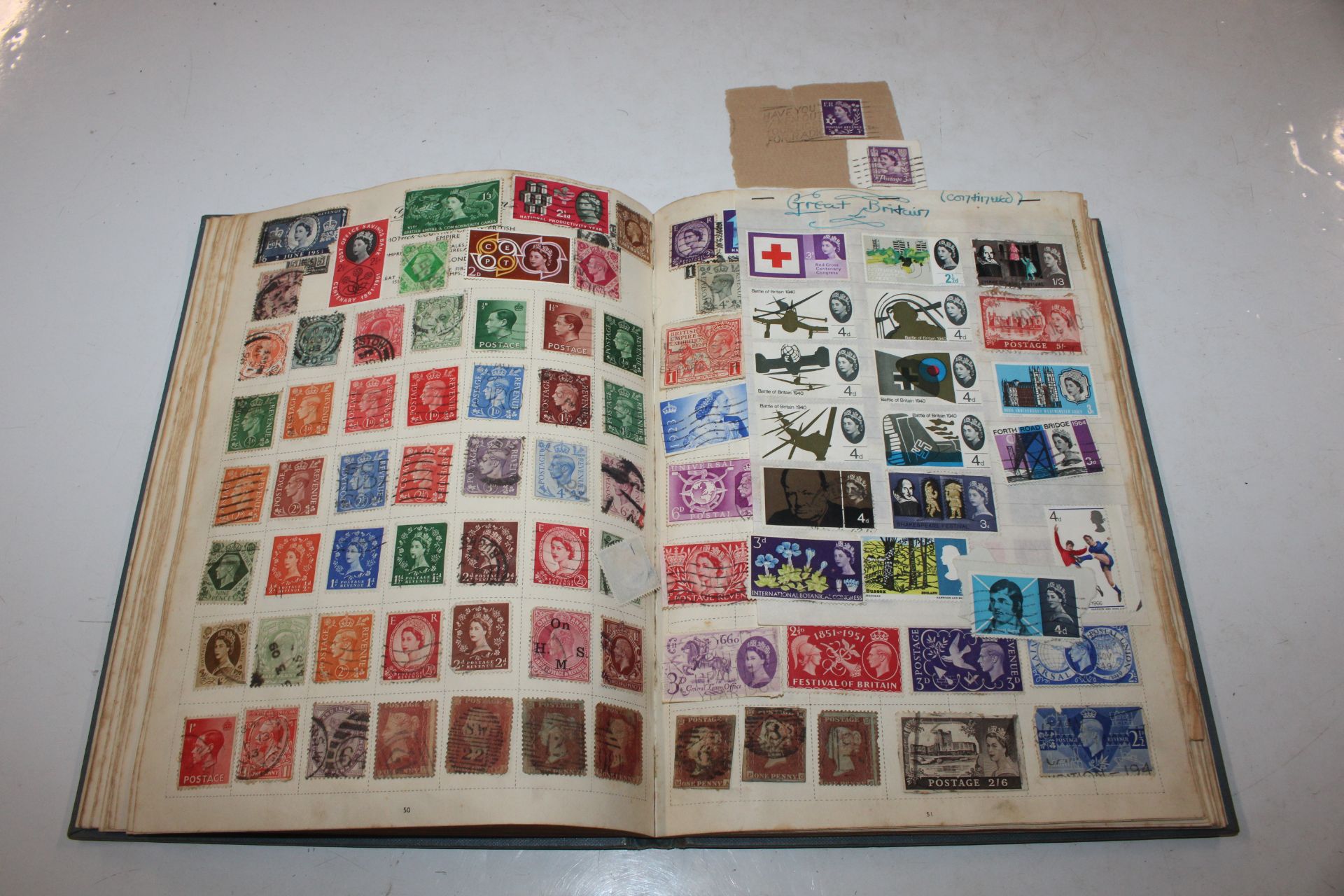 A box containing an album of stamps, various loose - Image 5 of 27