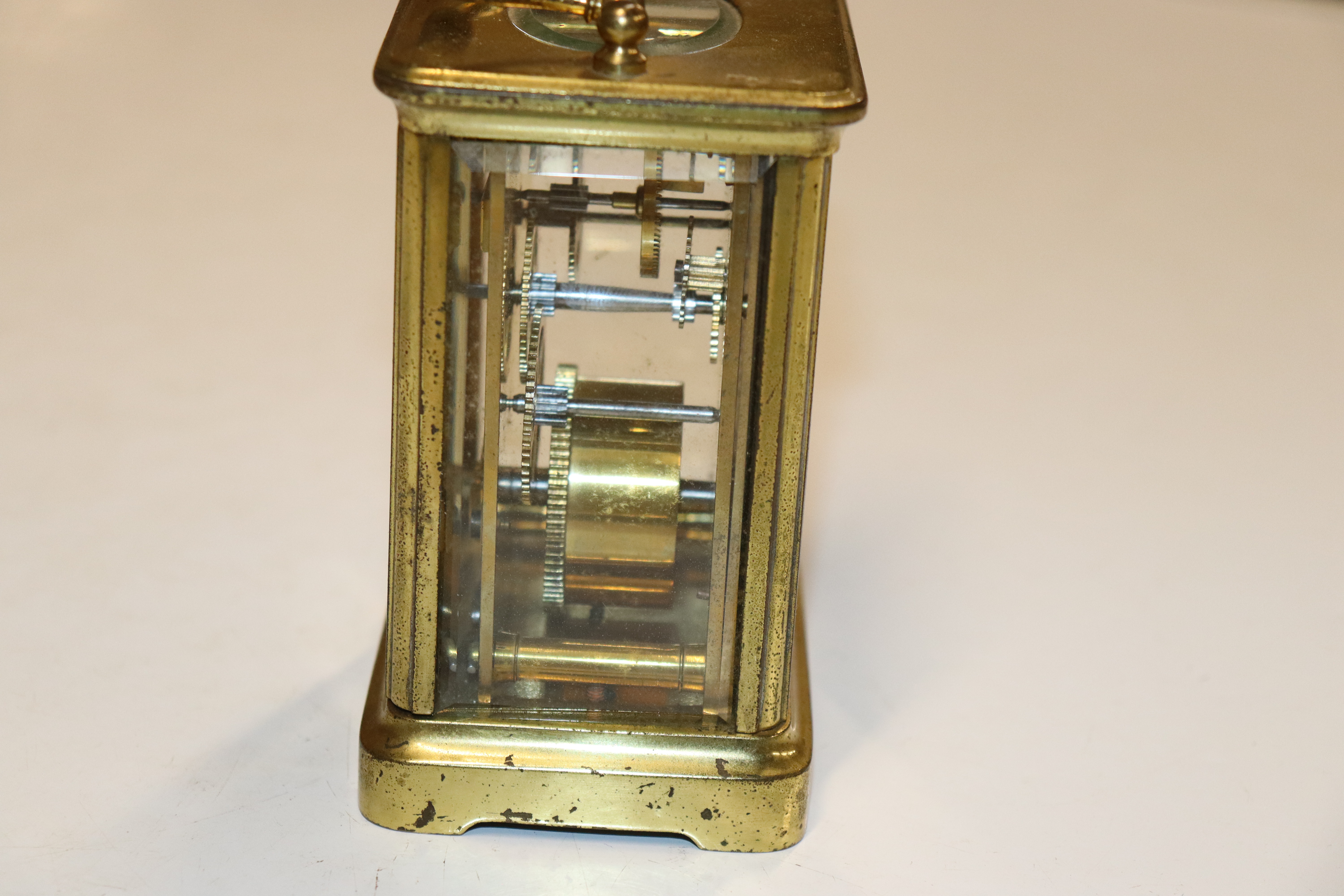 A brass cased carriage clock - Image 2 of 7