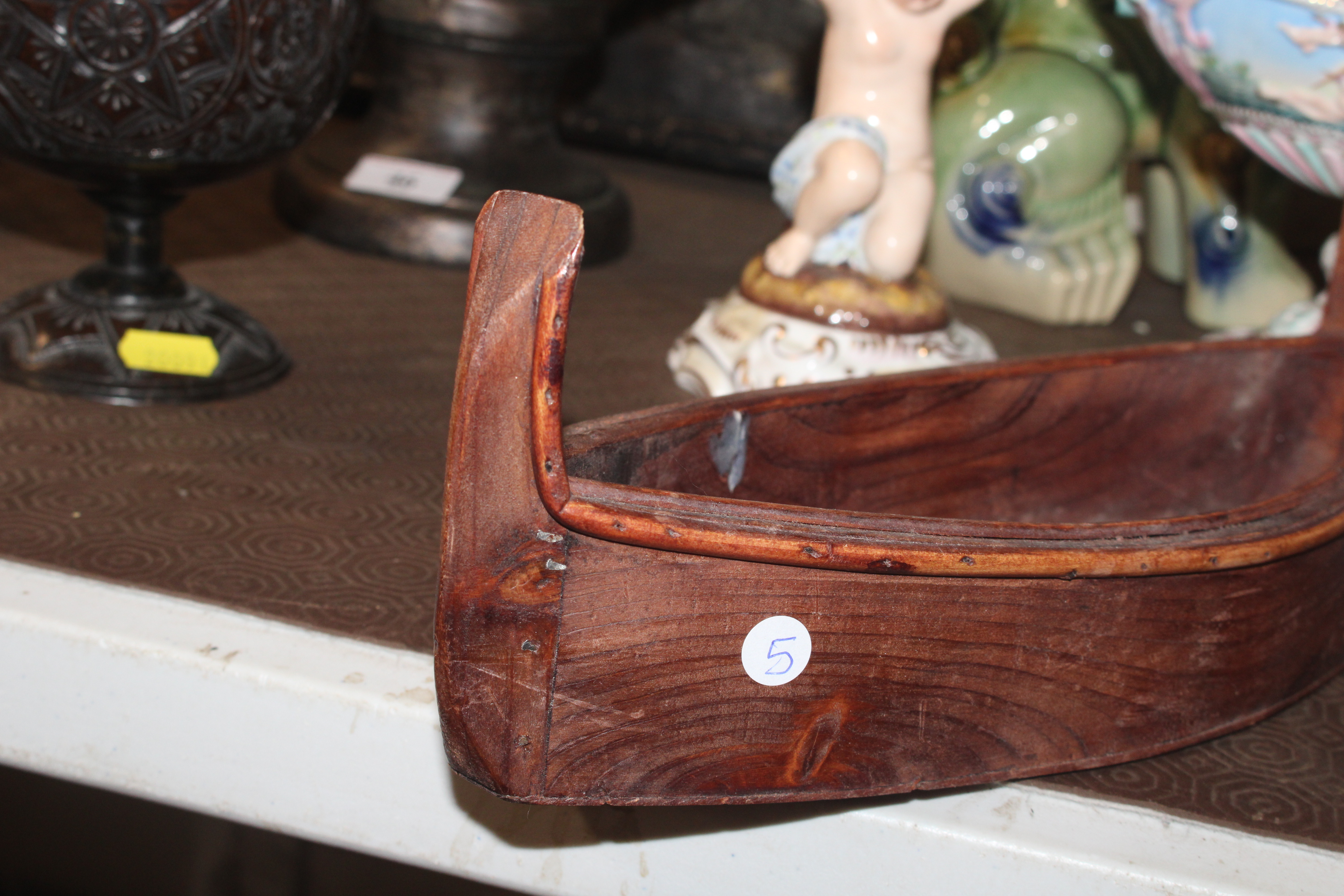 A Scandinavian treen longboat - Image 4 of 4