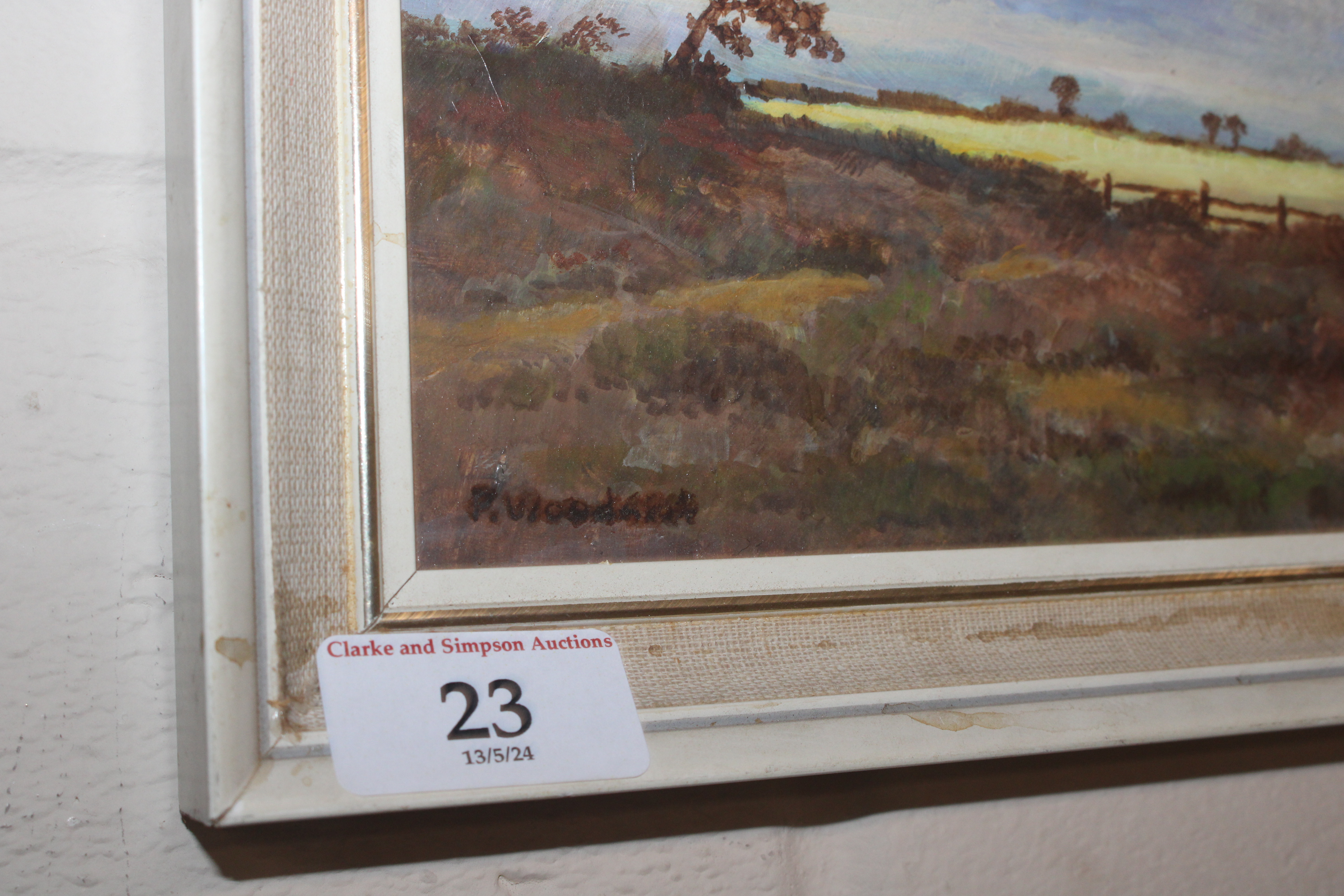 R. Woodard, oil on board rural heathland scene - Image 3 of 3