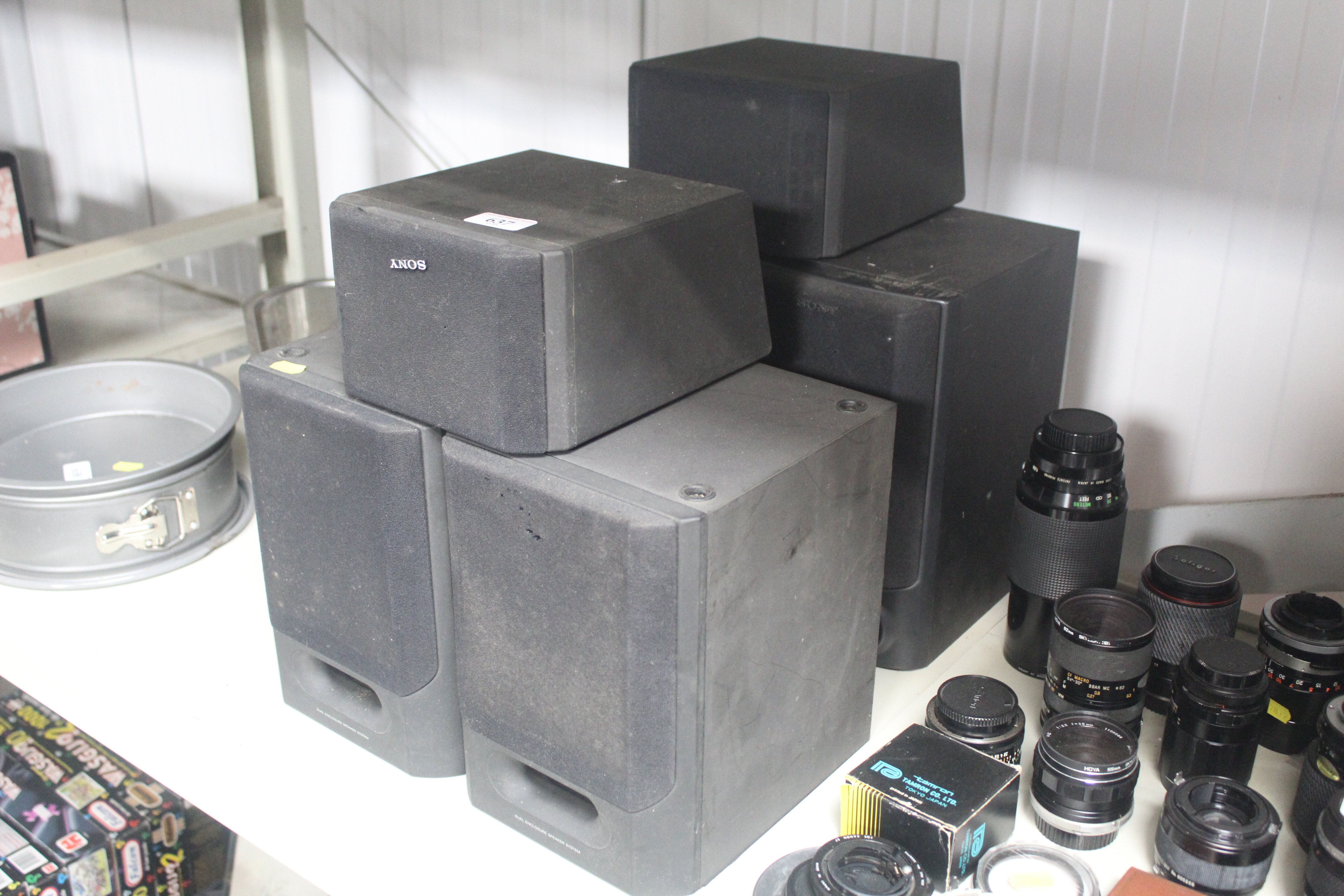 Three pairs of speakers