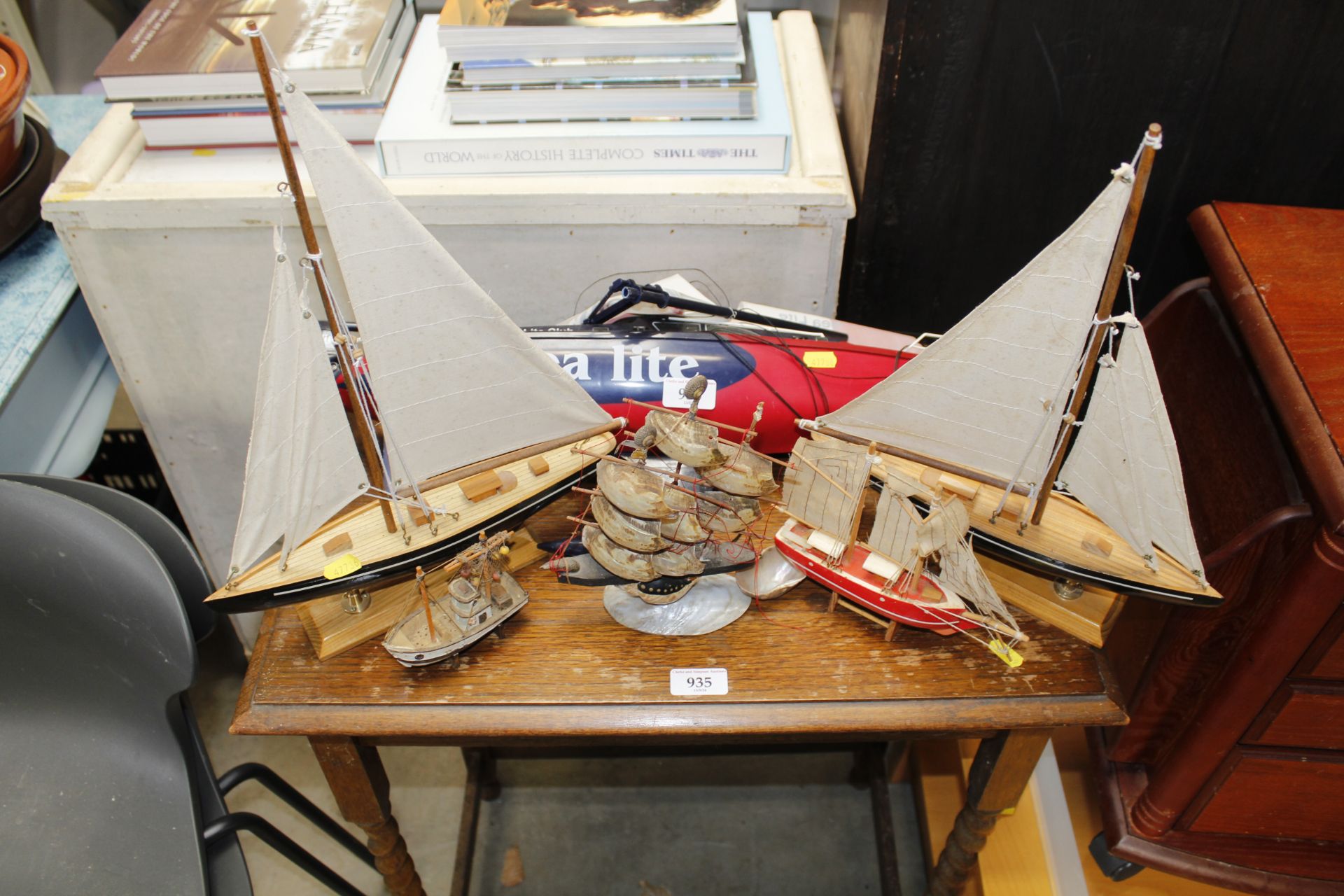 A collection of model boats