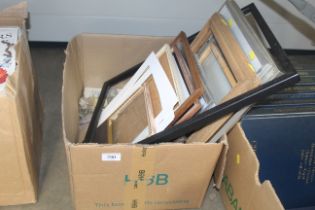 A box of picture frames