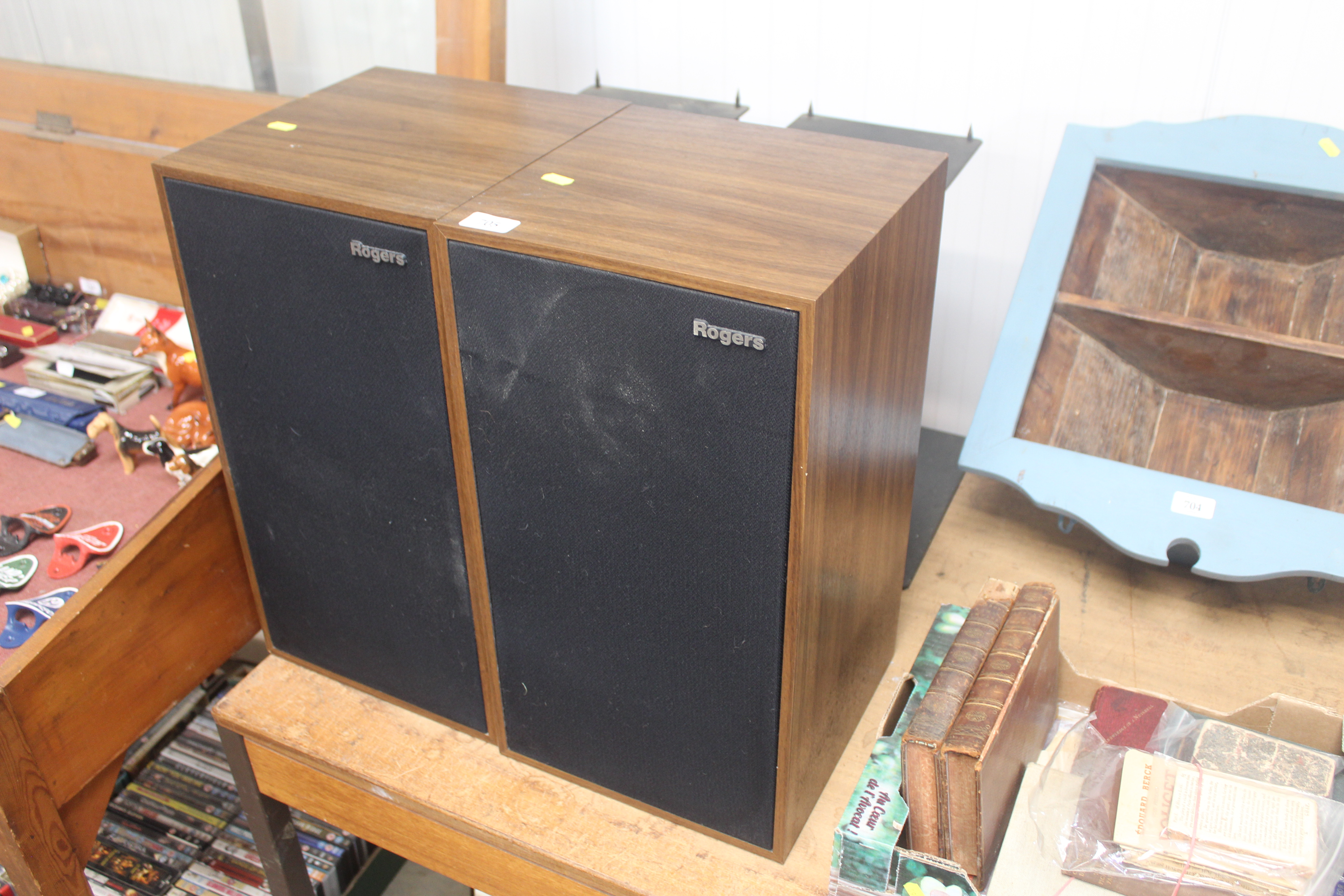 A pair of Rogers LS6A speakers and stands