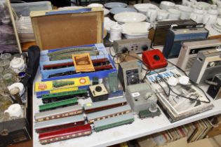 A boxed Hornby Dublo train set; various other tin