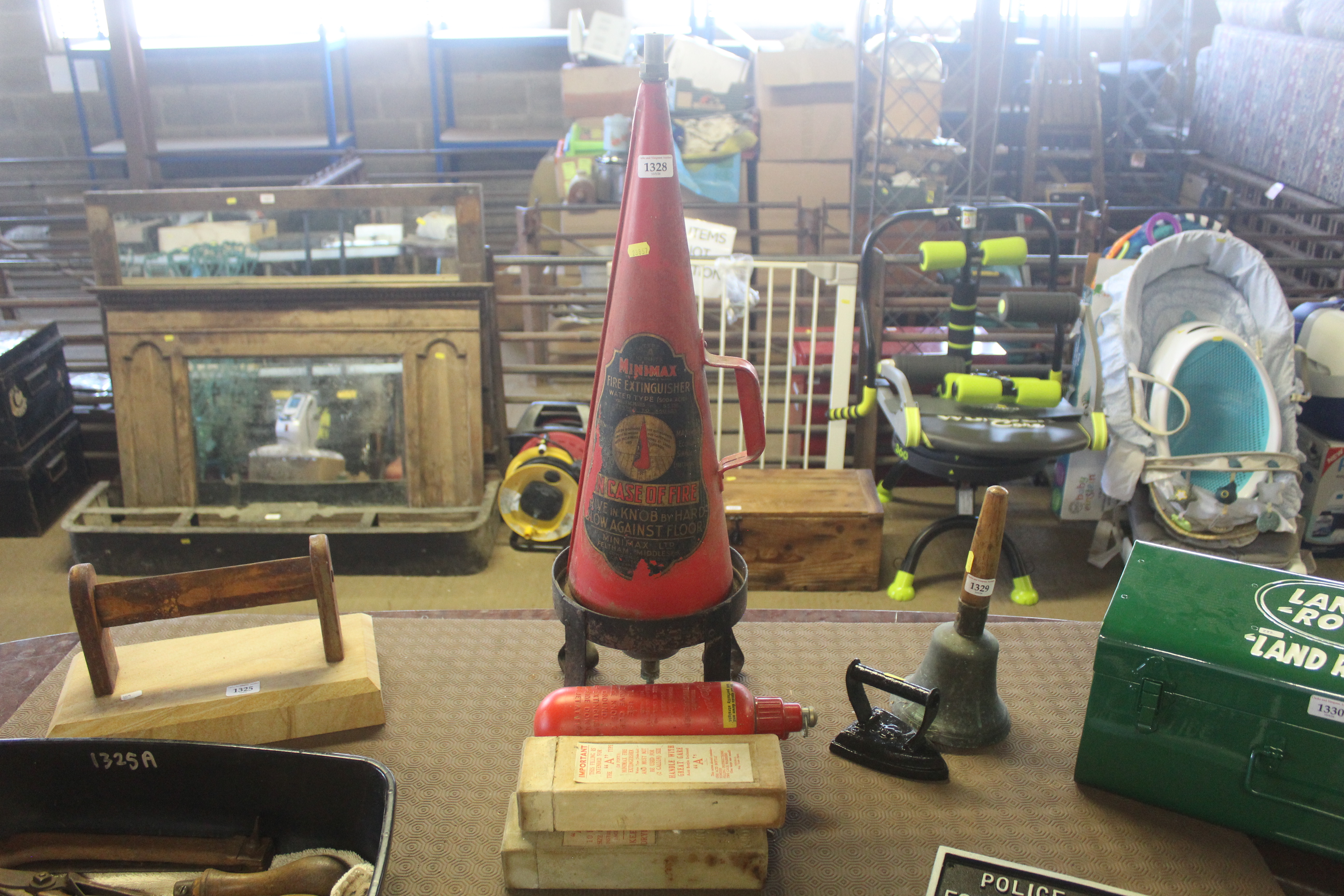 A Minimax vintage fire extinguisher (water type /