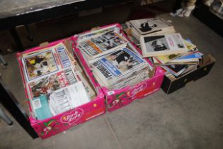 Three boxes containing 'Gramophone' magazines and