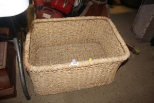 A woven log basket