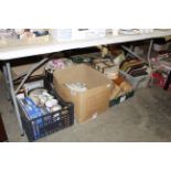 Four boxes containing various china, picture frame