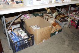 Four boxes containing various china, picture frame