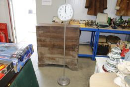 A freestanding clock