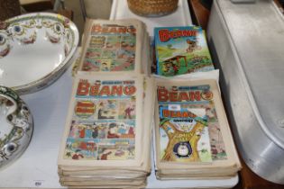 A collection of Beano comics and annuals