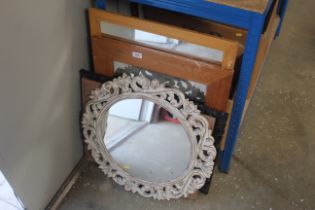 Five various wall mirrors