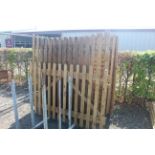 Four picket style fencing panels, the majority mea