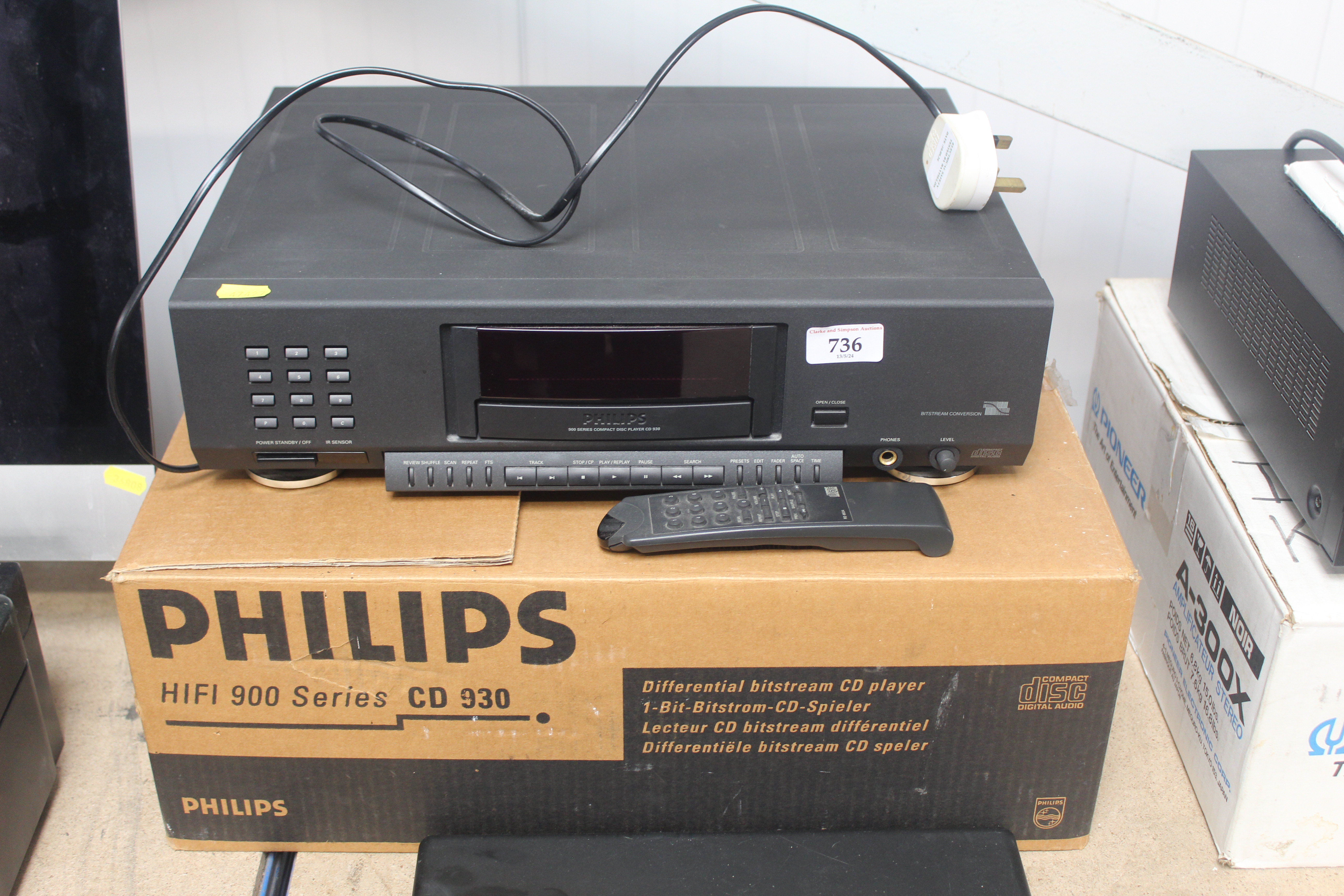 A Phillips compact disc player CD930