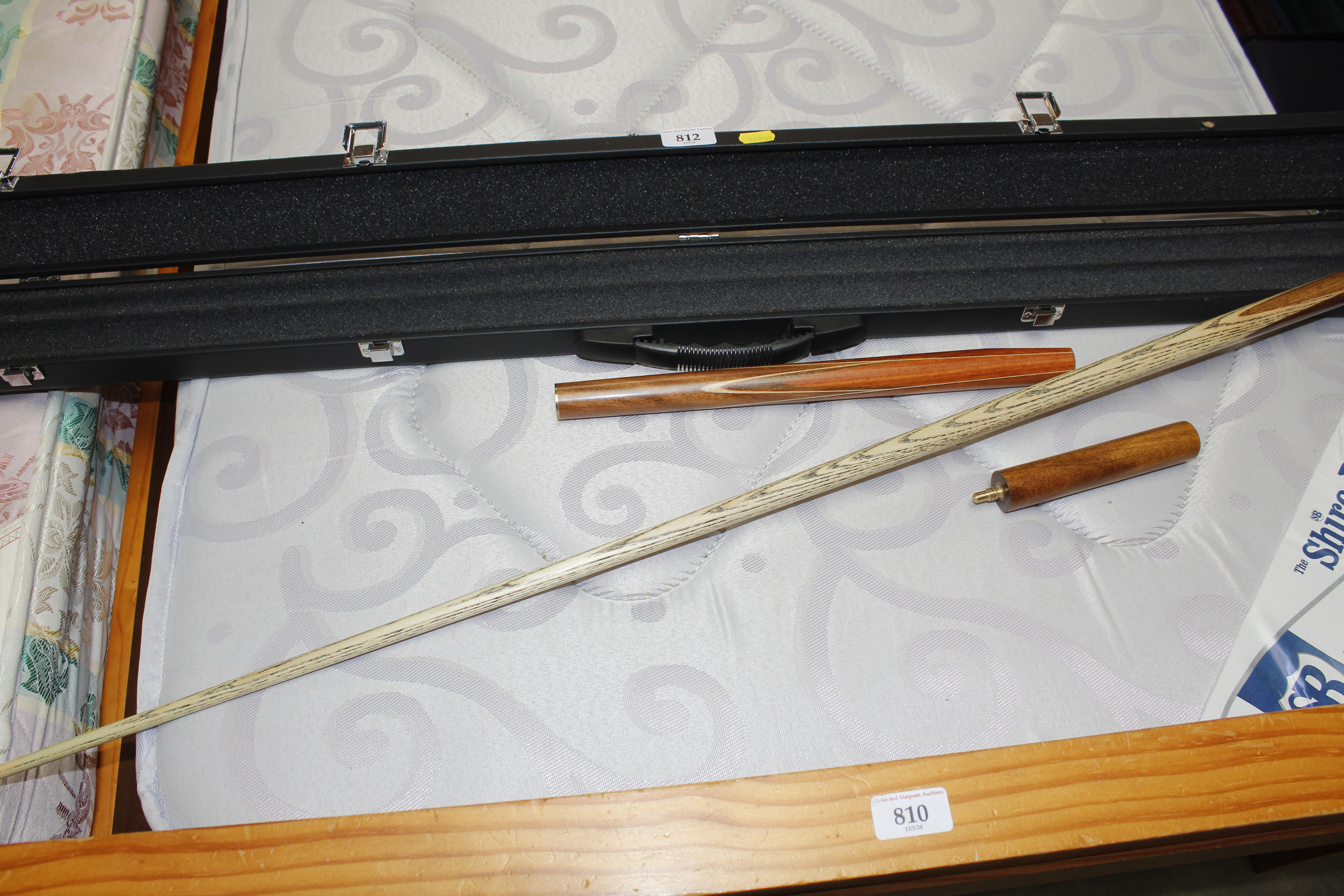 A three piece snooker cue in case - Image 2 of 2