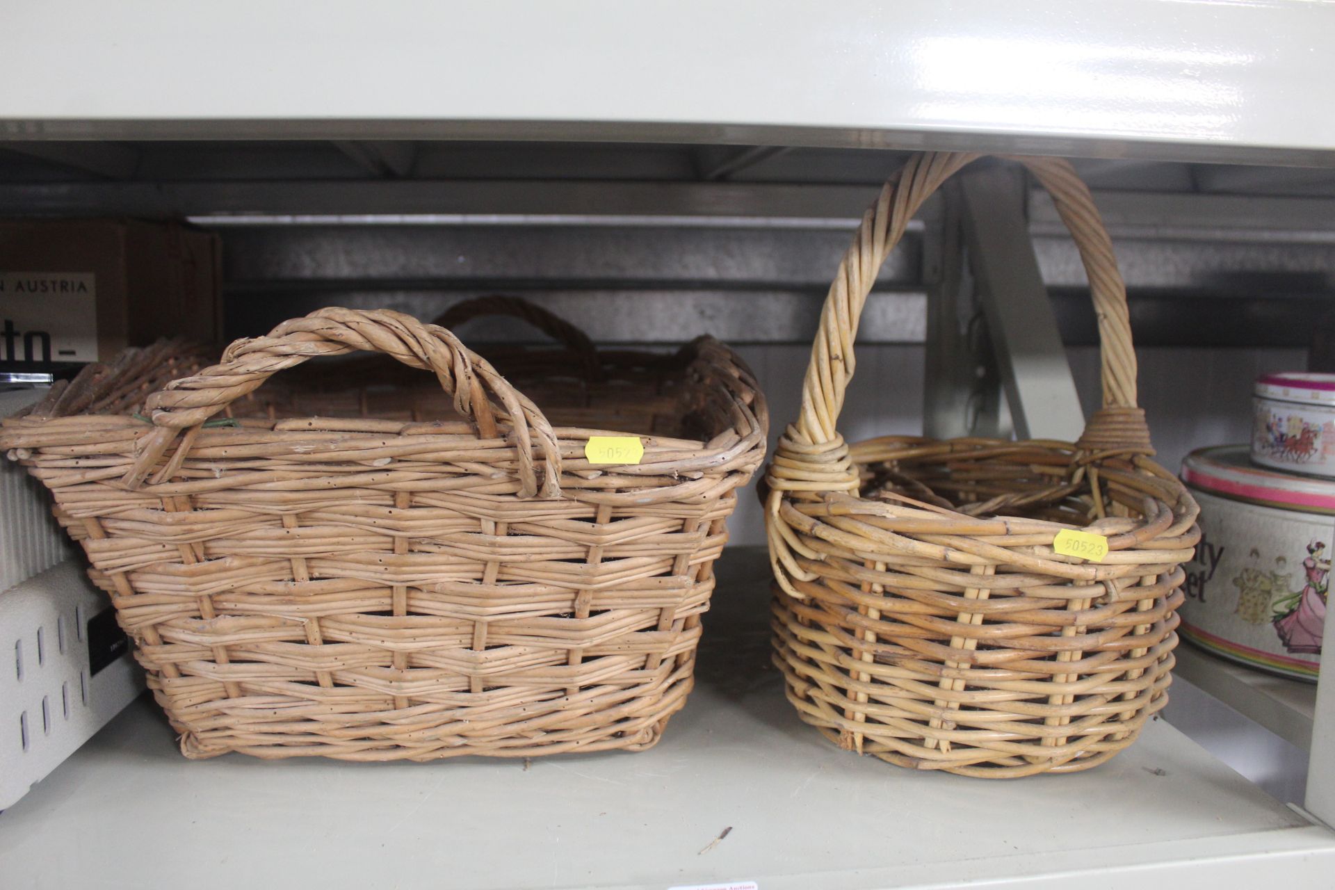 Two wicker baskets