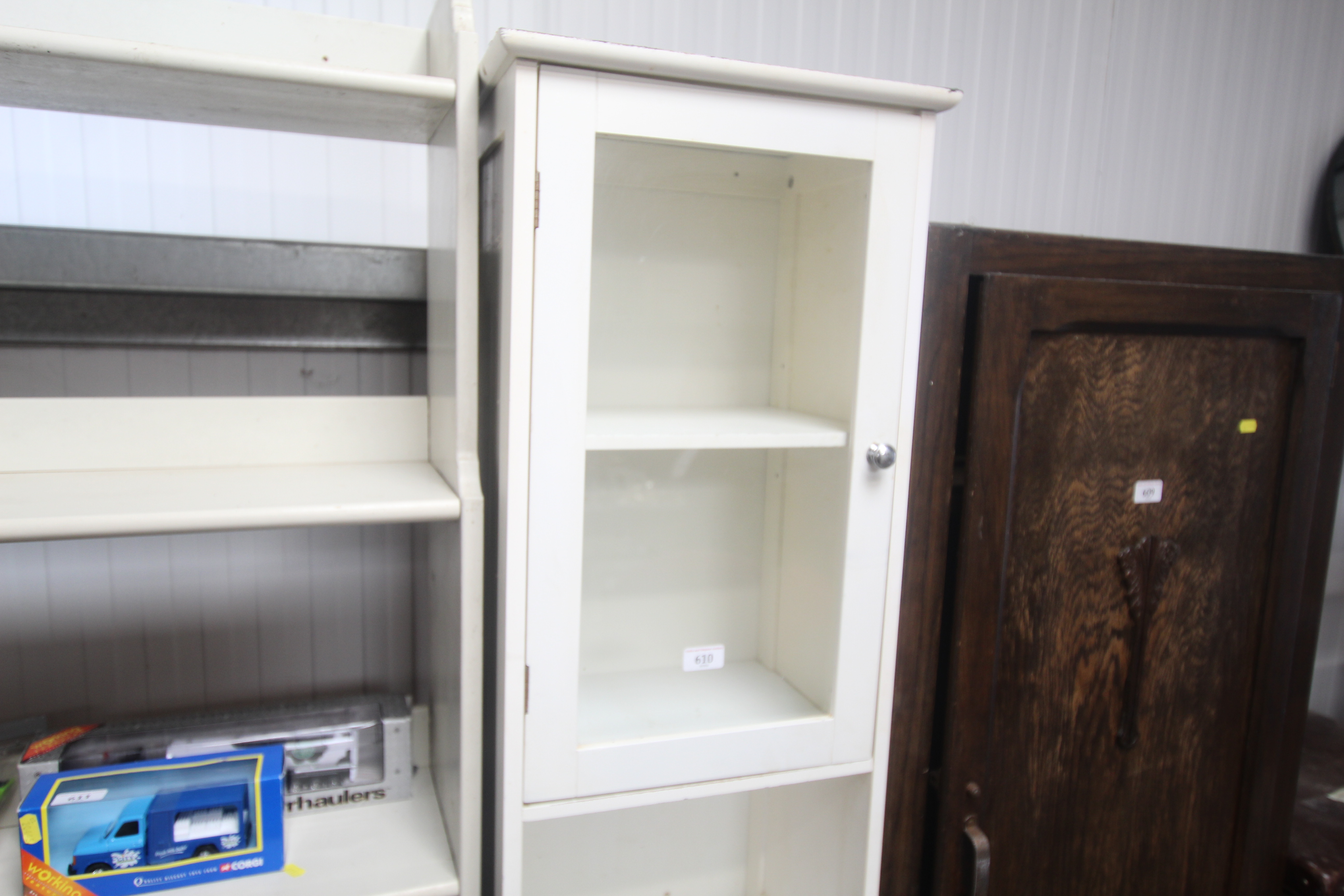 A modern white glazed upright cupboard - Image 2 of 3