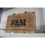 A Fortnum & Mason wicker picnic basket