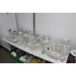 A large collection of table glassware to include c