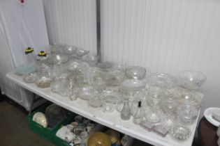 A large collection of table glassware to include c