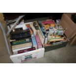 Two boxes of books