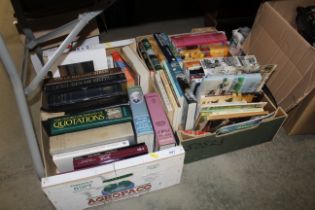 Two boxes of books