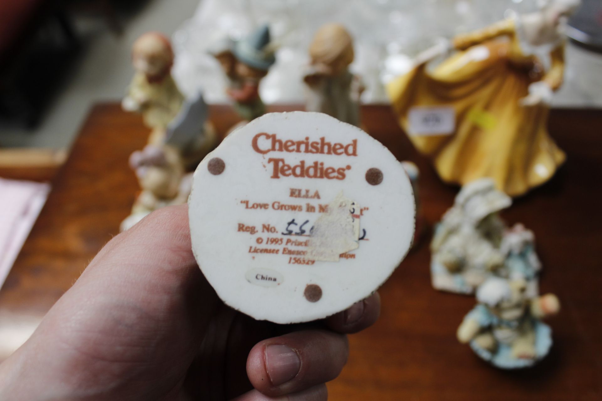 A Royal Doulton figurine 'Kirsty" HN2381 together with a collection of teddy bear ornaments and - Image 2 of 2