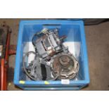 A box containing various electrical motors