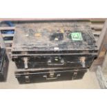 Two twin handled storage boxes