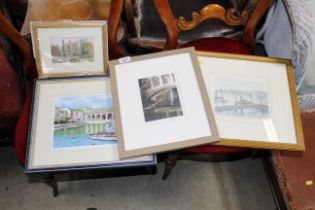 Four framed prints