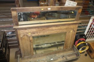 Two carved wooden mantelpiece mirrors