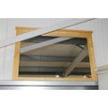 A beech frame wall mirror