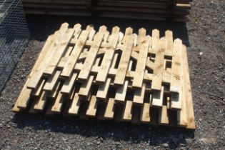 A quantity of picket style fence panels, the major