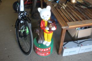 A Rupert The Bear charity donation stand