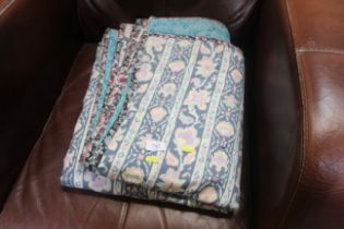 A patchwork bedcover