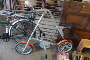 A Strida folding bicycle