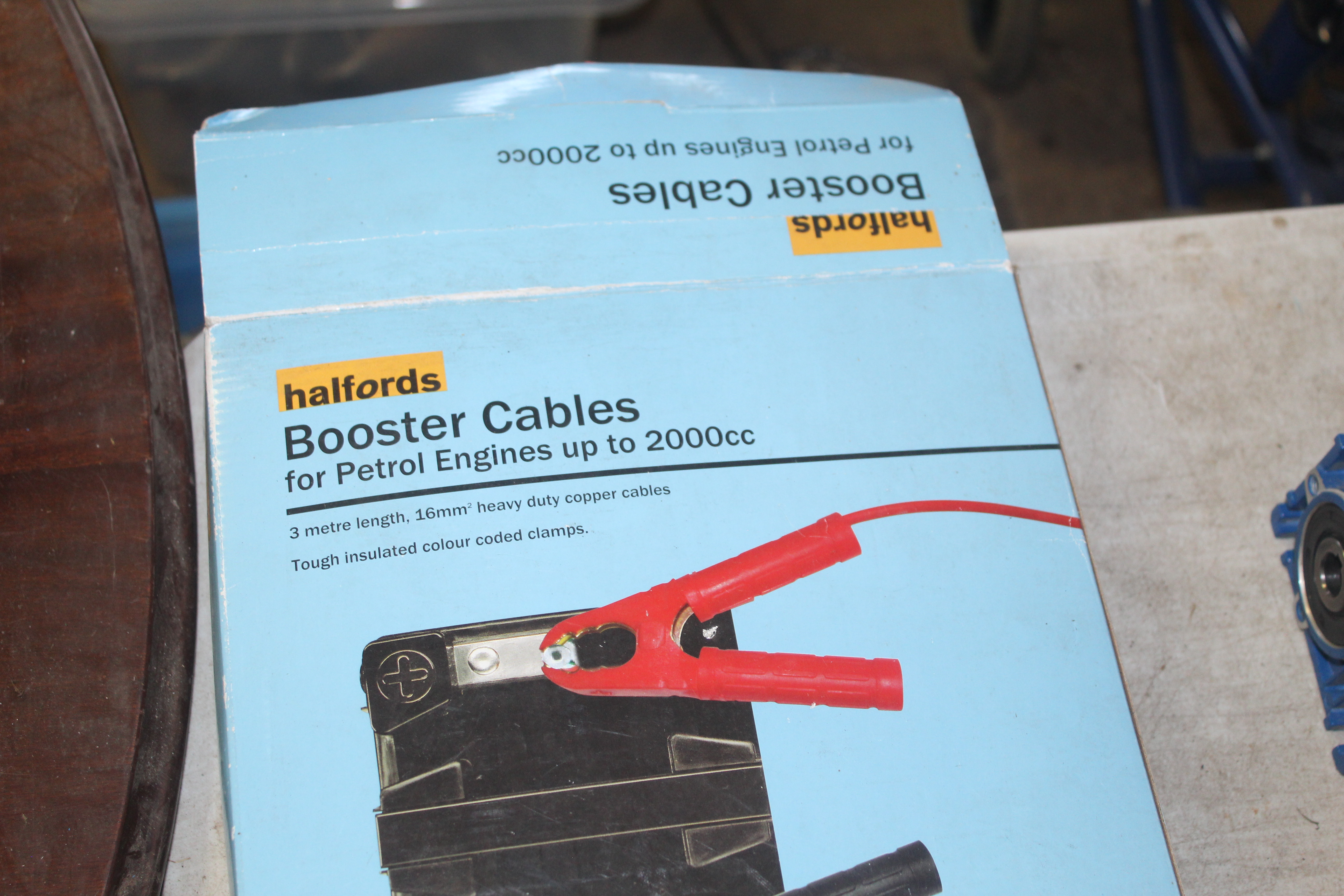 A Halfords booster cables set with original box an - Image 2 of 2