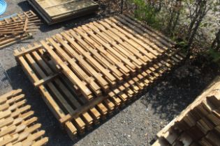 A quantity of picket style fence panels measuring