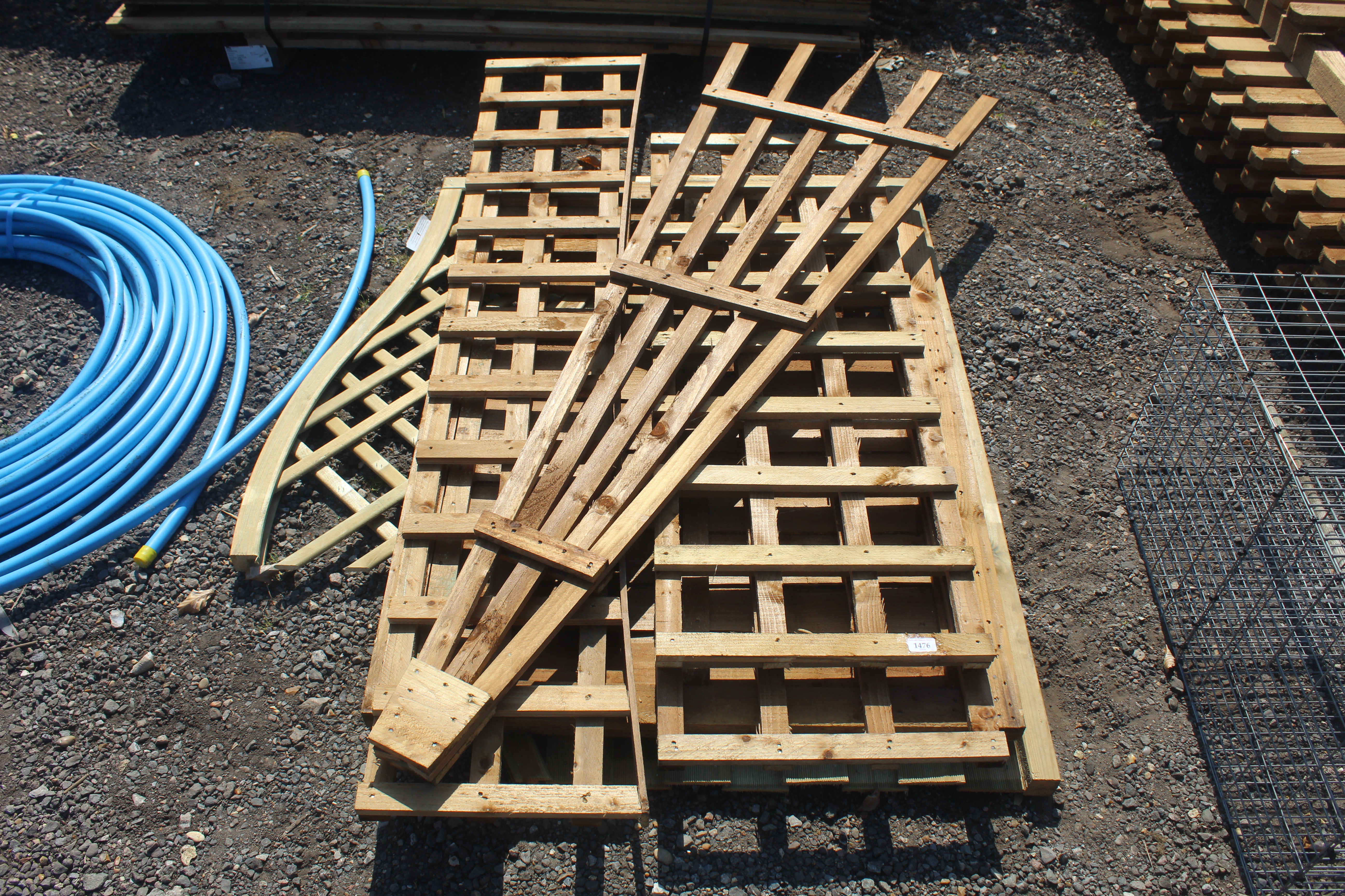 A quantity of various garden trellis panels. This