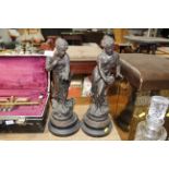 Two Spelter figures