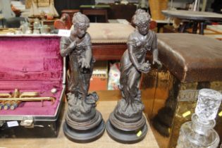 Two Spelter figures