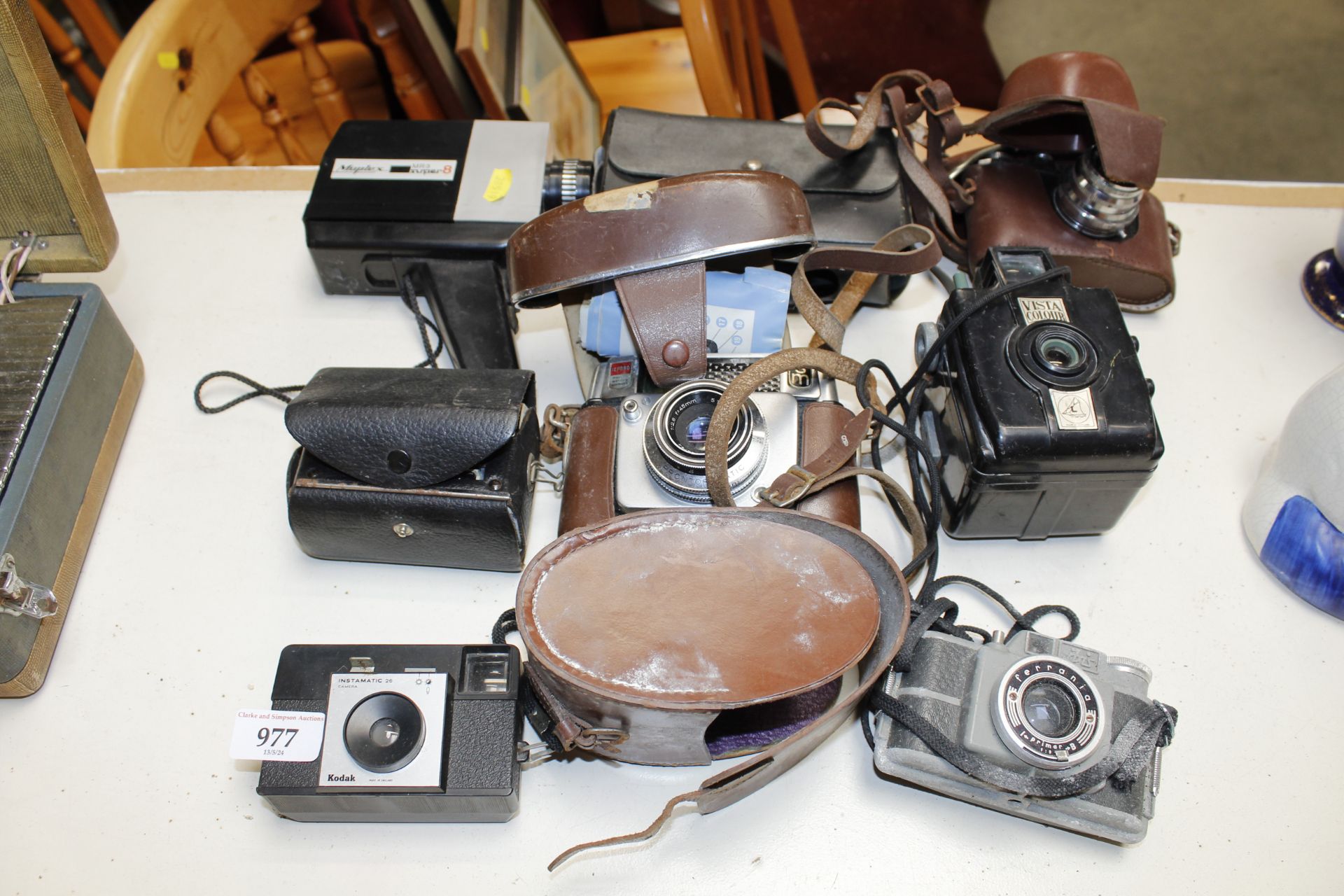 A collection of vintage cameras