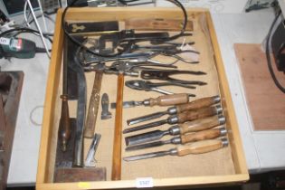 A quantity of vintage tools to include adjustable