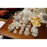 A Royal Doulton figurine 'Kirsty" HN2381 together with a collection of teddy bear ornaments and