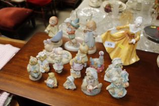 A Royal Doulton figurine 'Kirsty" HN2381 together with a collection of teddy bear ornaments and